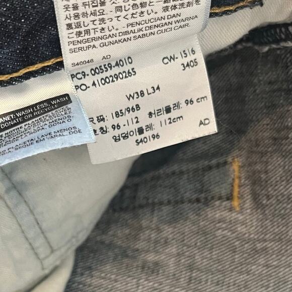 Levi's Men's 559 Relaxed Fit Straight Leg Dark Wash Denim Jeans | Size 38x34 - Picture 4 of 6